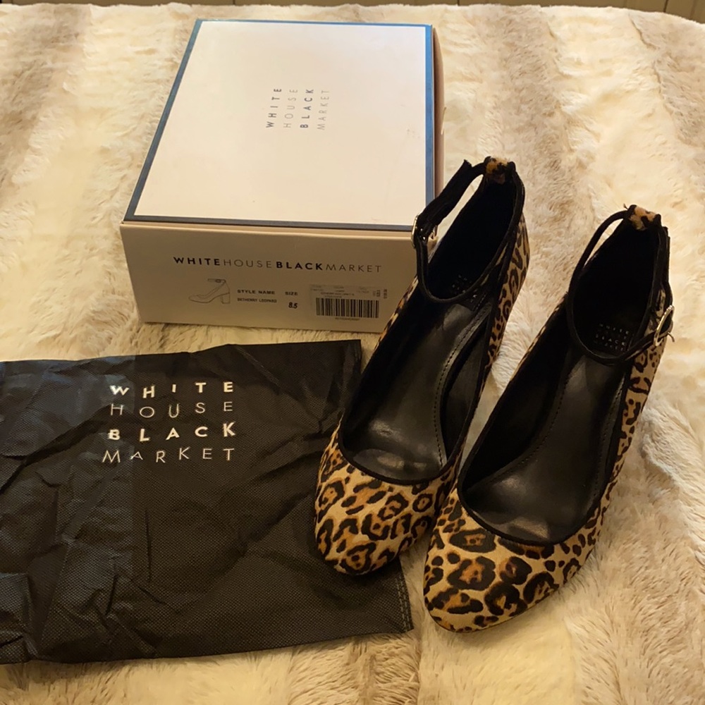 Bethenny Leopard chunky heels WHBM
